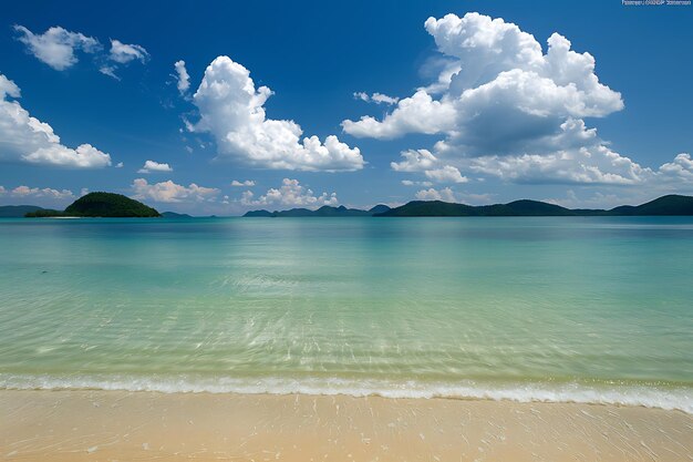 Beautiful outdoor tropical beach and sea in paradise island