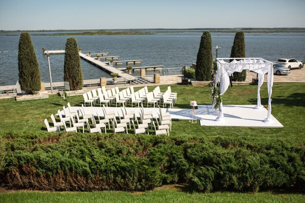 Photo beautiful outgoing wedding set up