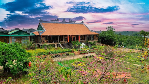 Foto bella pagoda in vietnam