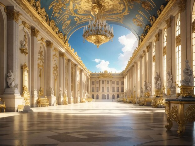 A beautiful Palace of Versailles illustration