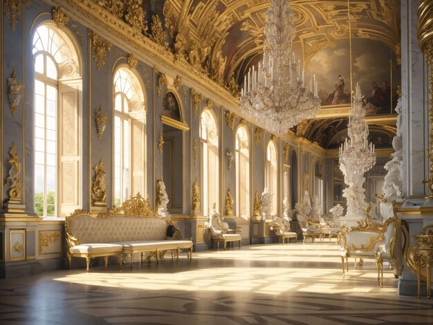 A beautiful palace of versailles illustration