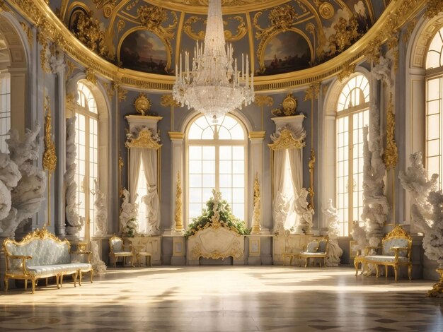 A beautiful palace of versailles illustration