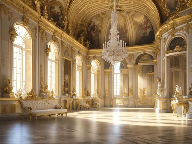 A beautiful Palace of Versailles illustration