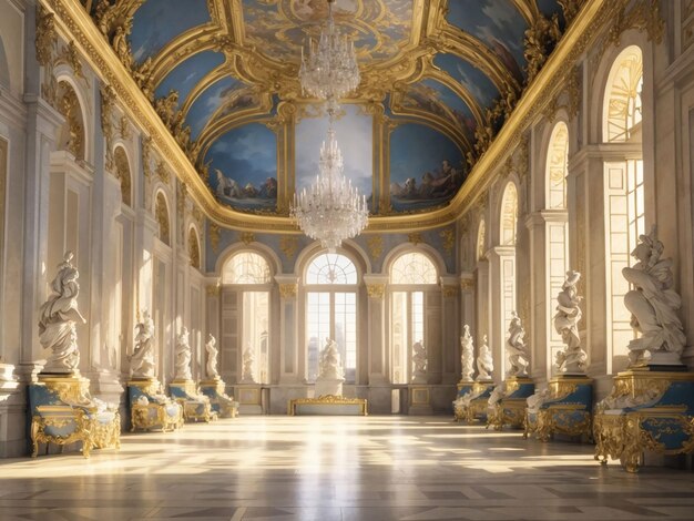 A beautiful Palace of Versailles illustration