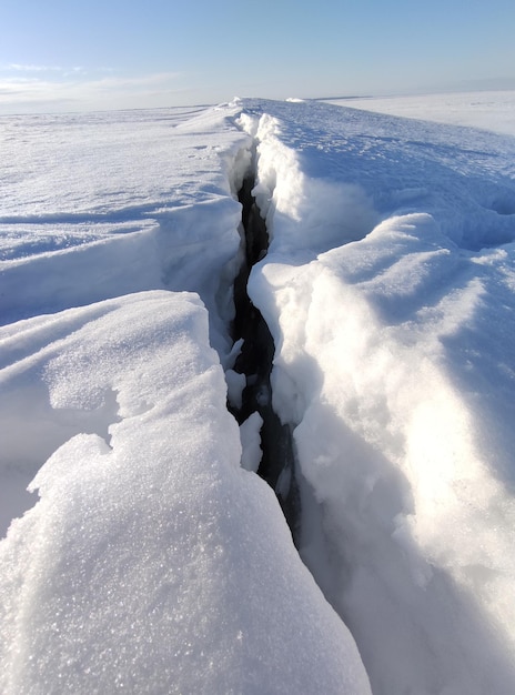 Beautiful panorama of the Volga in winter