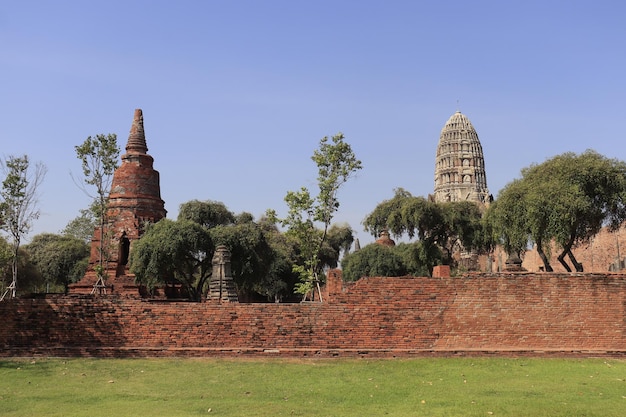 A beautiful panoramic view of Ayutthaya in Thailand