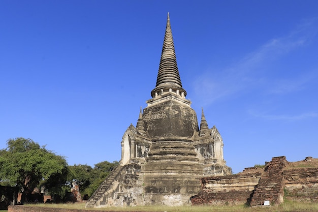 A beautiful panoramic view of Ayutthaya in Thailand