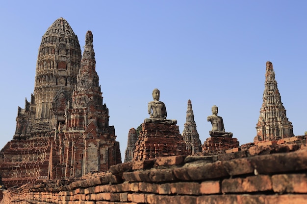 A beautiful panoramic view of Ayutthaya in Thailand