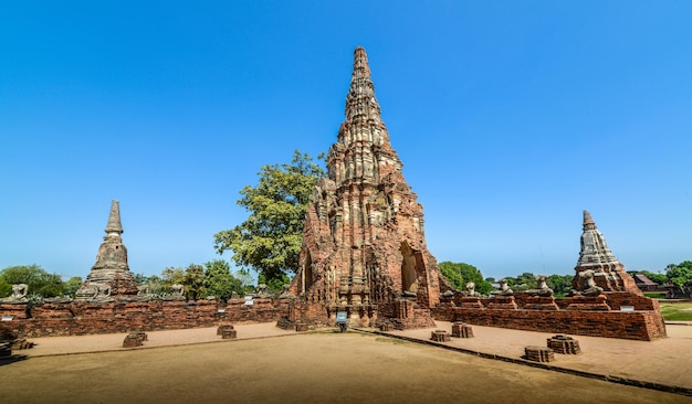 A beautiful panoramic view of Ayutthaya in Thailand