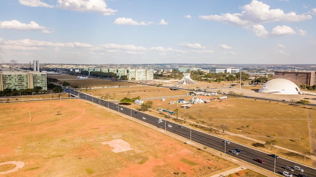 A beautiful panoramic view of Brasilia capital of Brazil