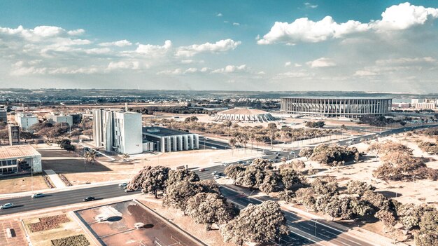 A beautiful panoramic view of Brasilia capital of Brazil