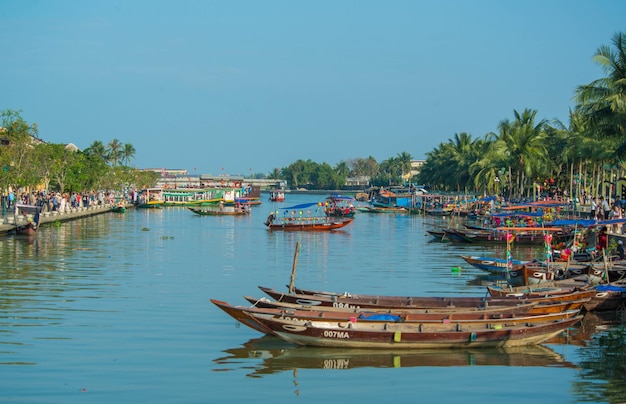 Красивый панорамный вид на город Хойан Вьетнам