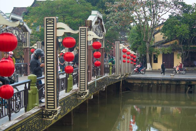 Foto una bella vista panoramica della città di hoi an in vietnam