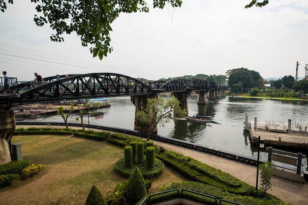 Photo a beautiful panoramic view of kanchanaburi in thailand