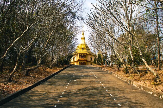 A beautiful panoramic view of Luang Prabang city in Laos