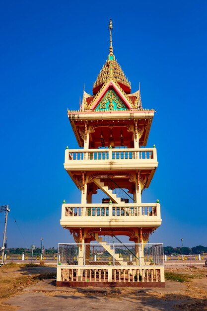 A beautiful panoramic view of Nong Khai city in Thailand