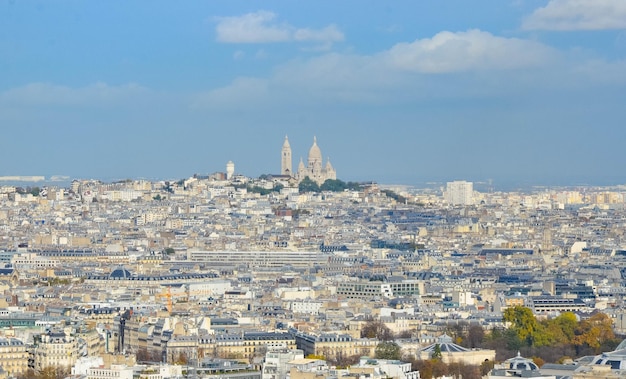 A beautiful panoramic view of Paris in France