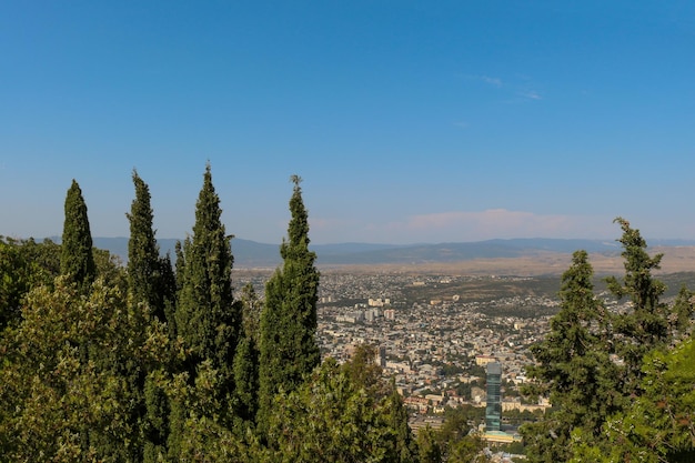 Beautiful panoramic view of Tbilisi