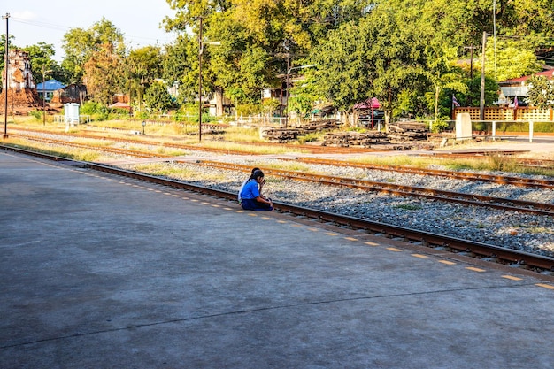 a beautiful panoramic view of thailand in a train travel
