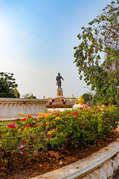 A beautiful panoramic view of Vientiane city in Laos