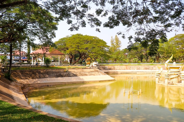 A beautiful panoramic view of Vientiane city in Laos