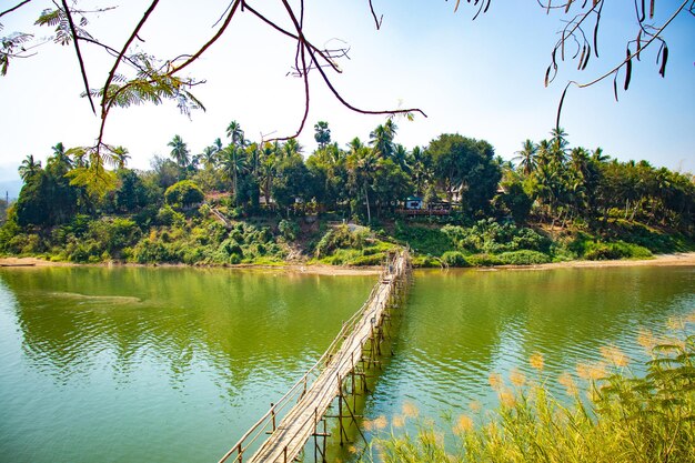 A beautiful panoramic view of Vientiane city located in Laos