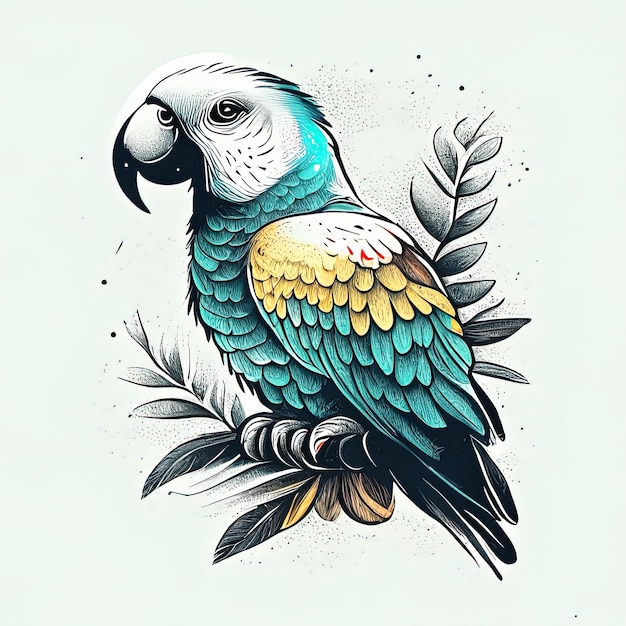 a beautiful parrot