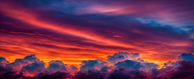 Beautiful pastel cloudy sunset