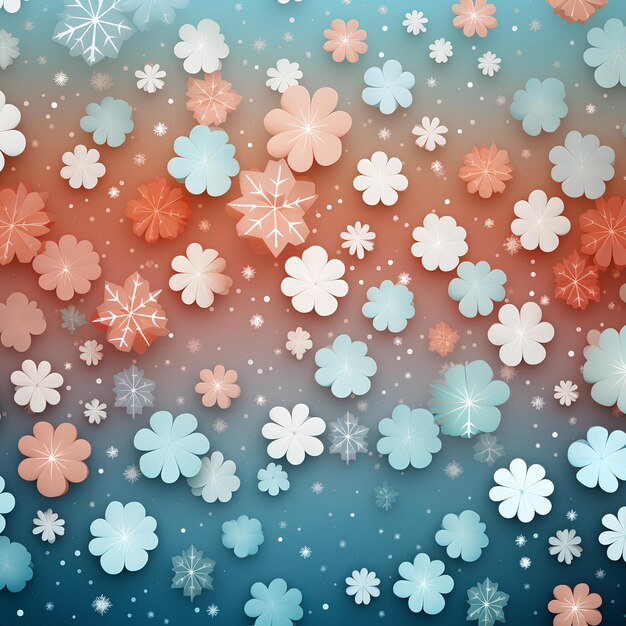 Красивый пастельный цвет фона снежинки