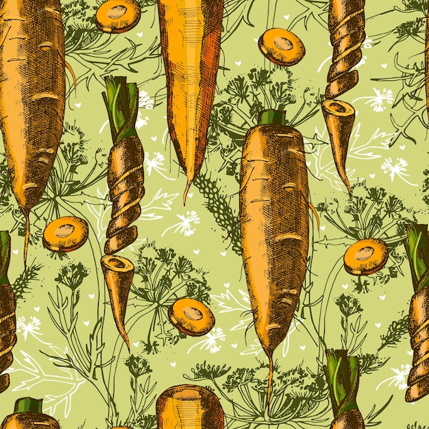 Beautiful pattern with carrot