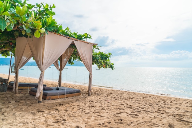 Beautiful pavilion on beach