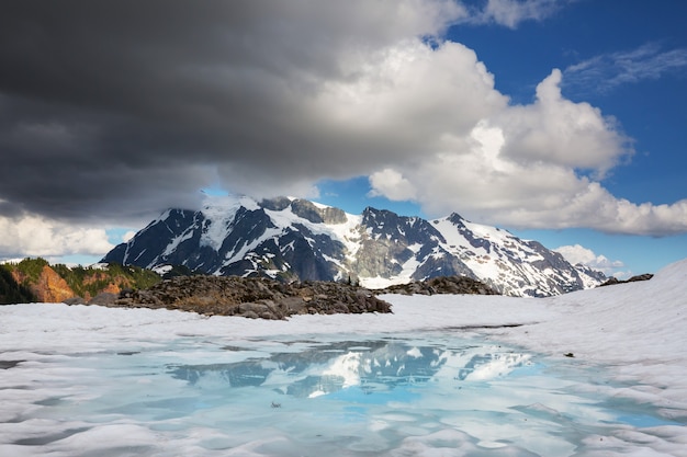 Beautiful peak Mount Shuksan in Washington, USA