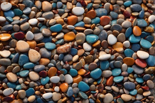 Photo beautiful pebbles stone background pebbles stone background stone background pebble stones pebbles wallpaper ai generative