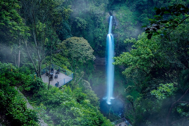 Beautiful Pelangi waterfall in Bandung