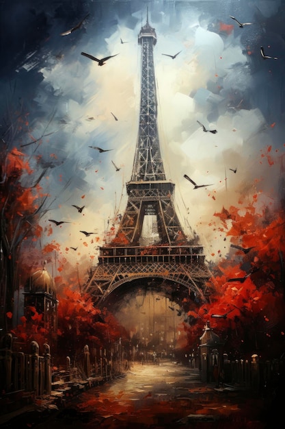 Photo beautiful photo of the eiffel tower