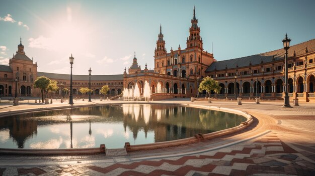 Beautiful photo of traditional style town square