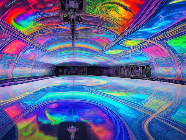 Beautiful photography psychedelic spaces flying plane inspired by psychedelic spaces of the 90's