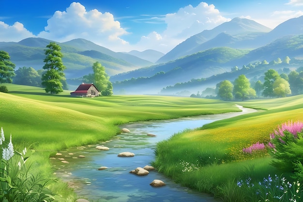 beautiful piece of nature in daylight peaceful country side