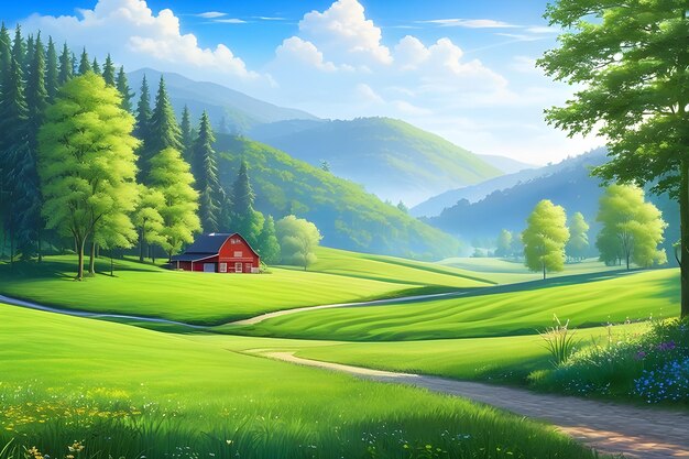 beautiful piece of nature in daylight peaceful country side