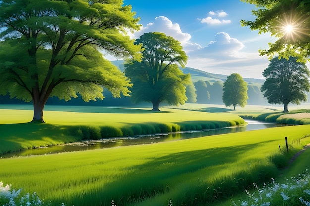 beautiful piece of nature in daylight peaceful country side