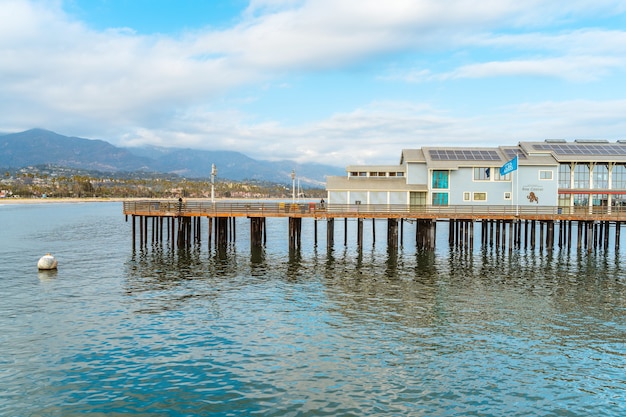 Beautiful pier and ocean landscape in Santa Barbara California USA