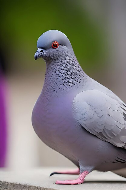 Beautiful Pigeon and Ai generated photo