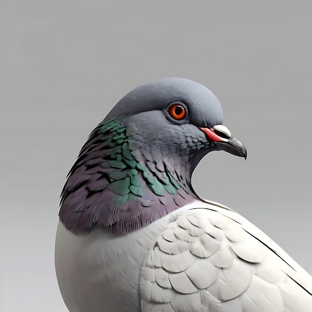 A beautiful pigeon genarated by AI