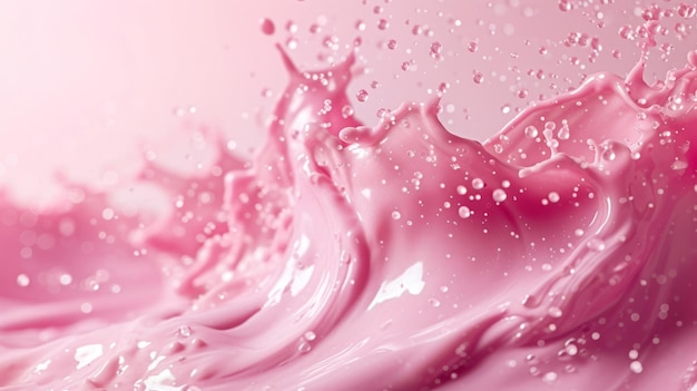 写真 美しいピンクの背景で化品の広告