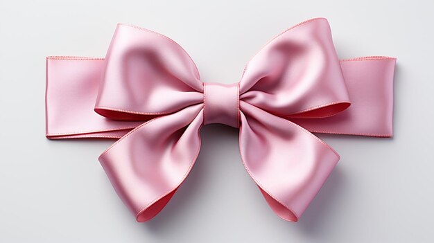 Pink ribbon bow. AI Generated 26694759 PNG