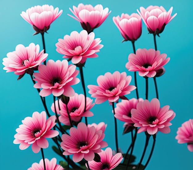 정원의 아름다운 분홍 코스모스 꽃
