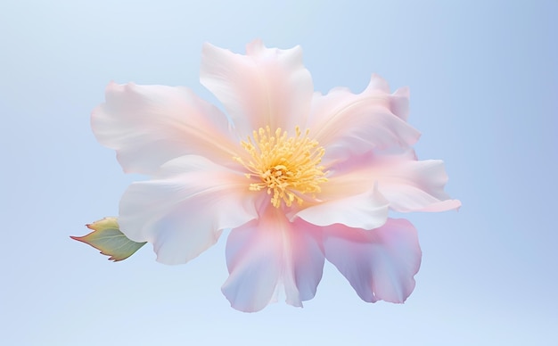 Photo beautiful pink flower on white background