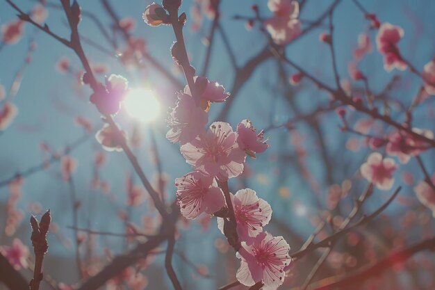 A beautiful pink flower with a blue sky in the background the flower is in full bloom and the sky is