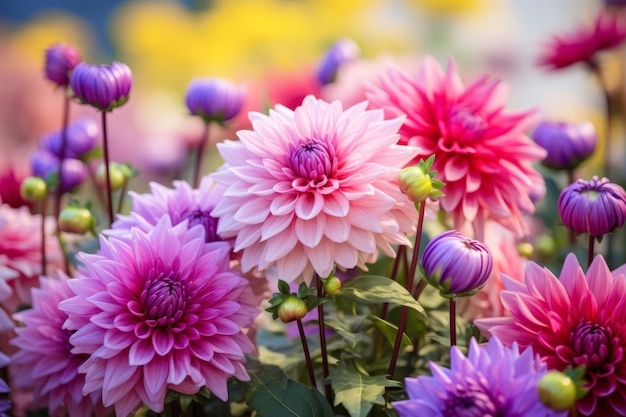 Beautiful pink flowers blooming garden outdoors park natural beauty summer meadows idyllic peaceful