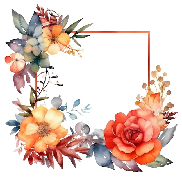 Beautiful pink flowers frame on transparent background Transparent background Generative AI art